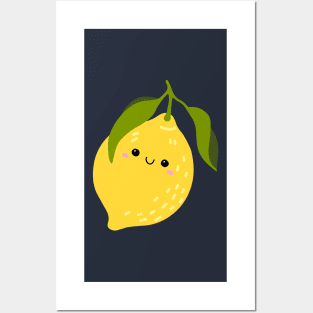 Cute Smiley Lemon Posters and Art